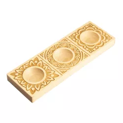 Mandala wooden ravioli mold, 3 ravioli, beech wood