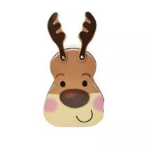Cookie and cookie tin moose with movable antlers, 60 x 115 x 148 mm