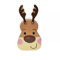 Cookie and cookie tin moose with movable antlers, 60 x 115 x 148 mm