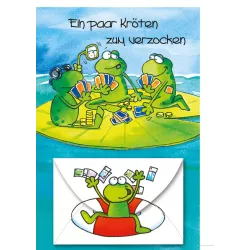 Geburtstagskarte Kröten zum Verzocken