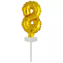 Cake Topper nombre 8 or