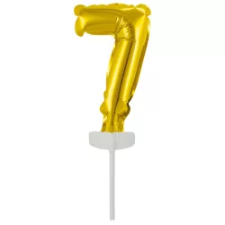 Cake topper number 7 gold