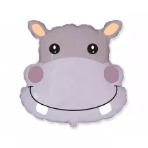 1 3D foil balloon "Hippopotamus head"