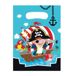 Pirate gift bags, 30 x 18 cm, 8 pieces
