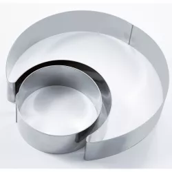 Cercle à tarte Ø 22 cm x 4 cm - Cercle dans un cercle