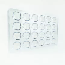 Praline Schokoladenform Fluid, 24 Stück