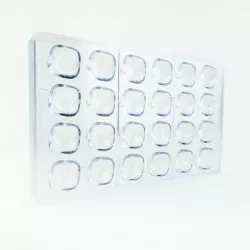 Praline Schokoladenform Fluid, 24 Stück