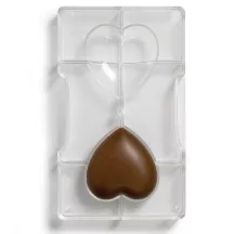 Chocolate mold hearts, 2 x medium hearts
