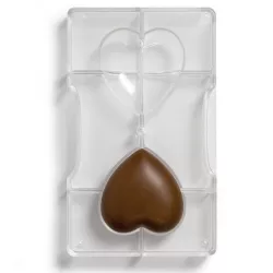 Chocolate mold hearts, 2 x medium hearts