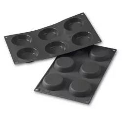 Moule en silicone rond conique Ø 5,5 - 7 cm, set de 6 pièces