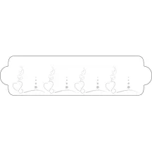 Template with rows of hearts