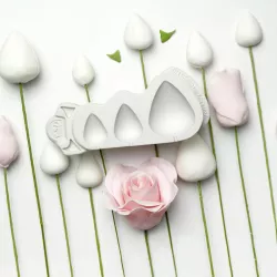 Silicone embosser rosebud and thorn