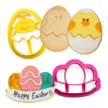 Oster-Ausstecherset 2-teilig aus Edelstahl für Ostern