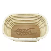 Cestino di lievitazione ovale con motivo a spighe, 20 x 14 cm