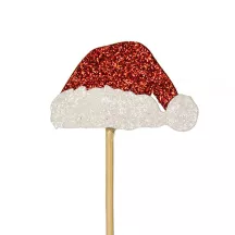 Cupcakes topper Santa hat, 12 pieces