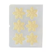 Chocolate decoration snowflakes, 6 pieces