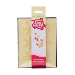 Stelle di Natale con decorazione al cioccolato, 6 pezzi