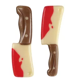 10 Décorations en chocolat blanc - Couteau