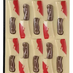 10 Weisse Schokoladendekorationen - Messer