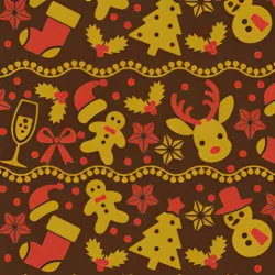 Tatouage chocolat Motifs de Noël Mix