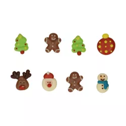 Decorazione di cioccolato Natale colorato, 8 pezzi