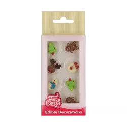 Decorazione di cioccolato Natale colorato, 8 pezzi