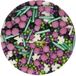 Colored Halloween sprinkles, 55 g