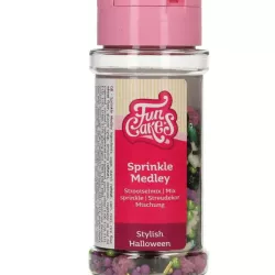 Colored Halloween sprinkles, 55 g