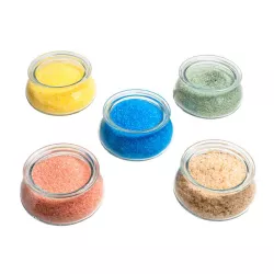 Set per zucchero filato con 5 zuccheri colorati + 20 bastoncini