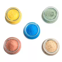 Set per zucchero filato con 5 zuccheri colorati + 20 bastoncini
