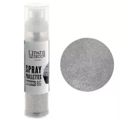 Silver glitter spray, 8 g