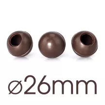Pralinenhohlkugeln Dunkel Ø 26 mm, 63 Stück