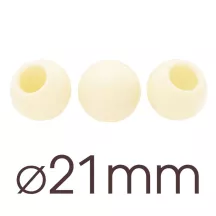 Mini-sphères creuses blanches Ø 21 mm, 63 pièces