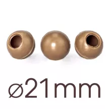 Boules de praliné creuses lait Ø 21 mm, 63 pièces