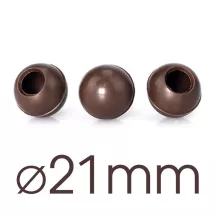 Hollow praline balls dark Ø 21 mm, 63 pieces