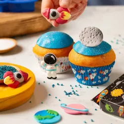 Outer space sugar decoration, 6 pieces