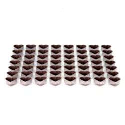 Pralinenhohlkörper Herz dunkel, 54 Stück