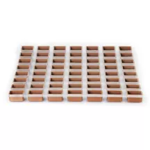 Carré milk praline hollow, 63 pieces