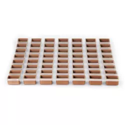 Corps creux de pralinés Carré lait, 63 pièces