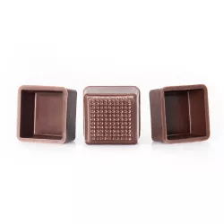 Carré praline tray, dark - 63 pieces