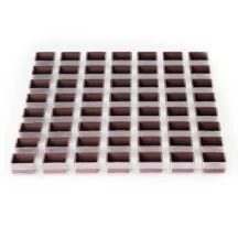 Carré praline tray, dark - 63 pieces