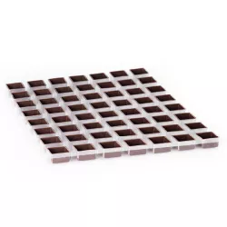 Vassoio per praline Carré, fondente – 63 pezzi