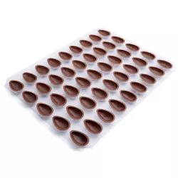 White pine cone praline tray, 48 pieces
