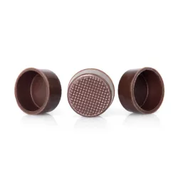 Dark round praline tray, 63 pieces