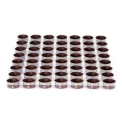 Dark round praline tray, 63 pieces