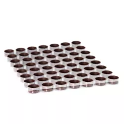 Barquette à pralines ronde foncée, 63 pièces