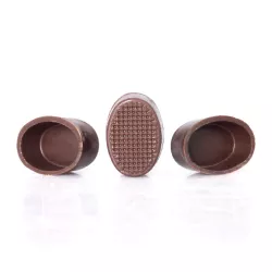 Corpi cavi per praline ovali, fondente, 56 pezzi