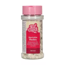 Silver Christmas sprinkles, 50 g