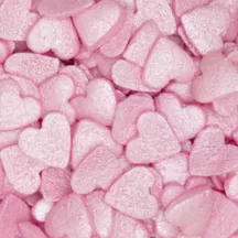 Décor à saupoudrer Coeurs roses, 50 g