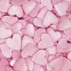 Pink hearts sprinkle decor, 50 g